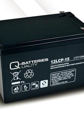 Q-BATTERIES蓄电池12LCP-15 12V15AH/20HR 直流屏 消防主机 设备