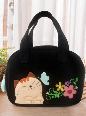 kine猫进口戏蝶花园猫手工帆布包