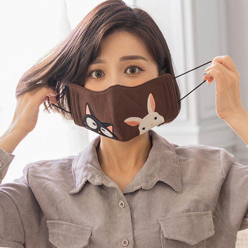 （可以洗的口罩）Kine猫 纯棉布艺口罩 卡通可爱成人口罩女士学生