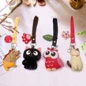 KINE猫纯棉可爱立体钥匙扣吊饰大包包挂件钱包手机包手腕带手绳女