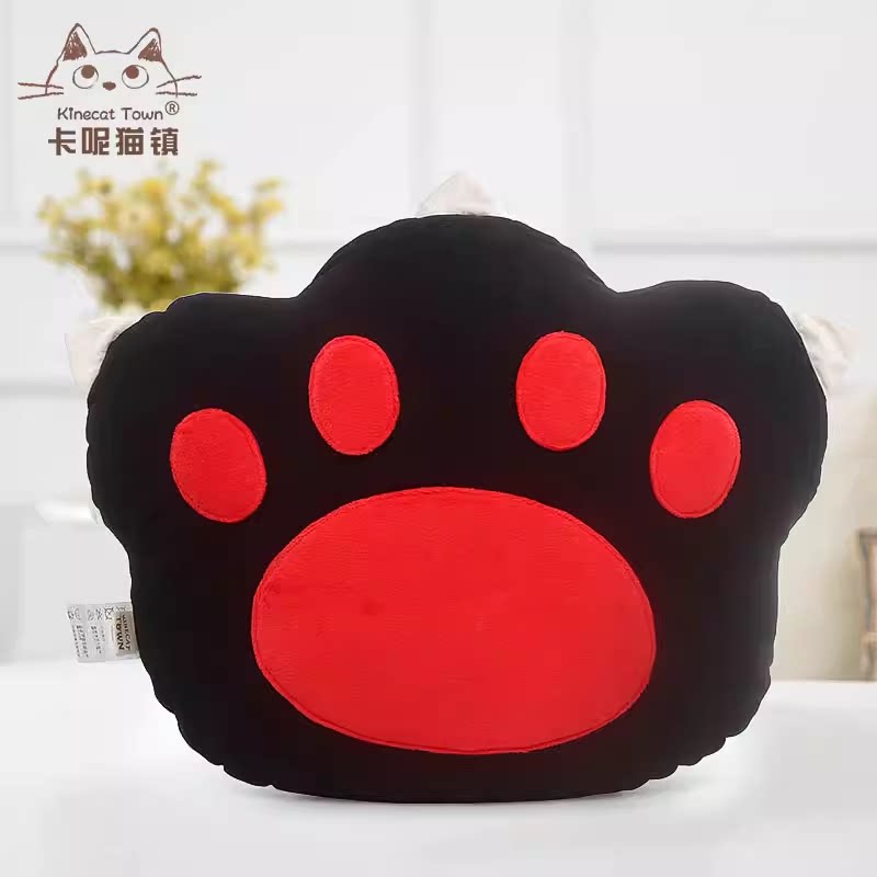 秒杀！kine猫可爱猫爪办公室汽车座椅靠垫沙发卡通抱枕公仔礼物女