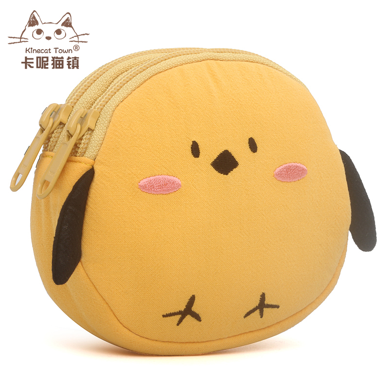 kine猫卡通棉布立体零钱钥匙包