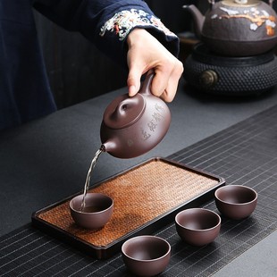 家用功夫一壶四杯原矿紫砂礼盒装 便携户外泡茶壶旅行茶具小套装