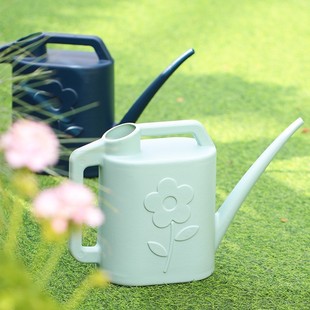 阳台小花朵洒水壶4L大容量家用浇花水壶PE加厚塑料长嘴浇水壶