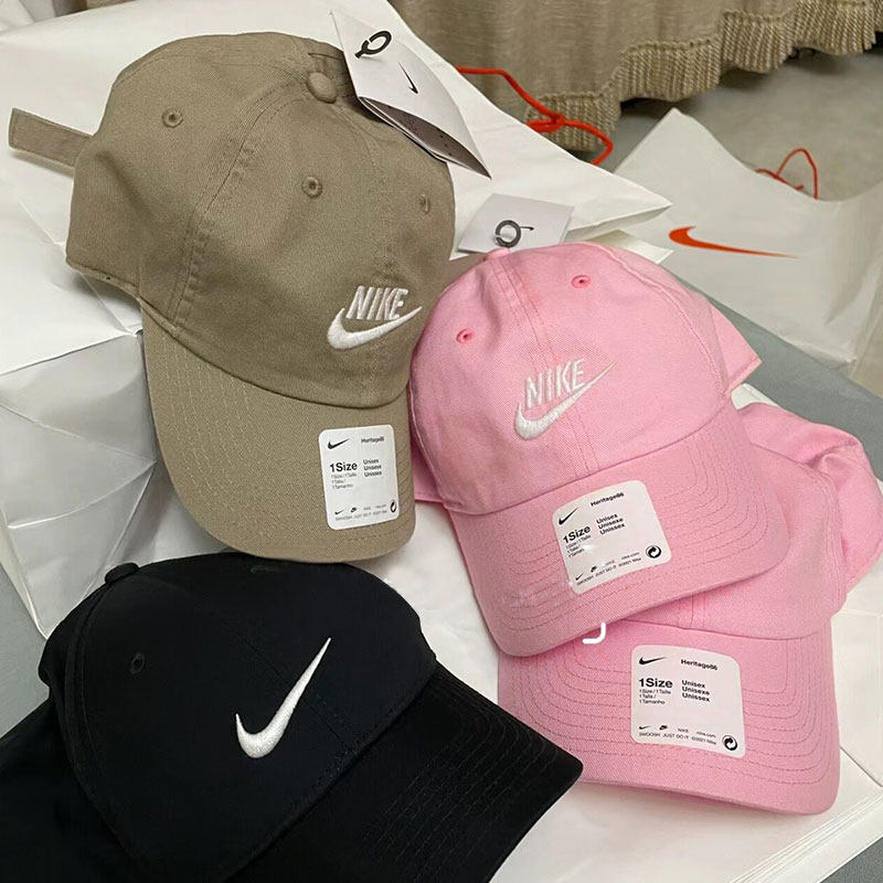 nike耐克女帽子新款粉色棒球帽女软顶运动帽遮阳帽甜妹鸭舌帽男女
