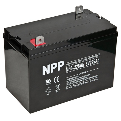 NPP耐普蓄电池 NP6-225 6V225AH  免维护铅酸蓄电池 原装正品