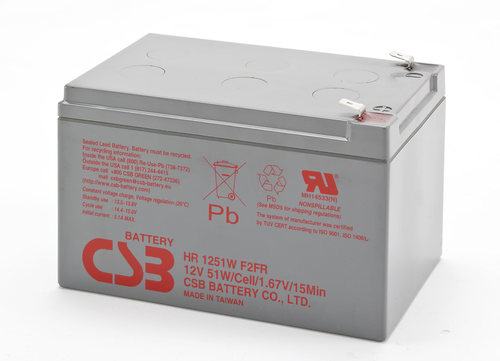 CSB蓄电池51W CSB电池HR1251W F2 适用于消防/应急灯/ups电源全新