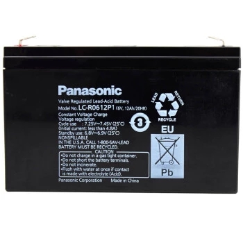 panasonic松下蓄电池LC-R0612P 6V12AH与LC-R0612P1相同仪表电池