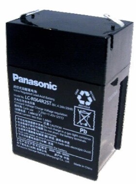 panasonic松下蓄电池LC-R064R2ST 6V4.2AH应急灯电梯配件仪表电池