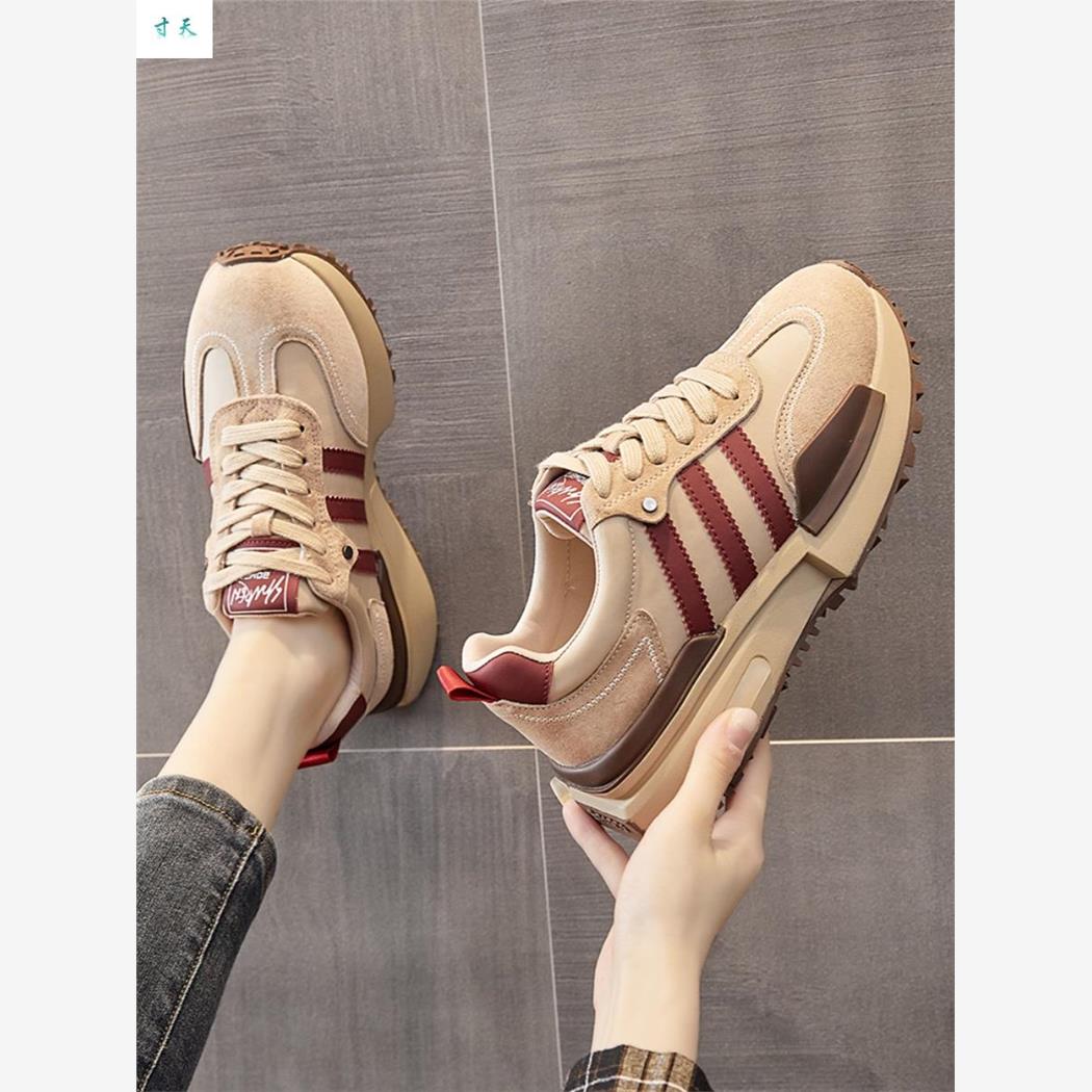 品牌清仓软皮德训鞋女202