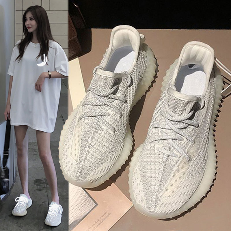 椰子350冬真春秋跑步运动鞋ins潮