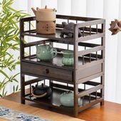 皇威马桌面茶杯架桌上小型博古架竹木紫砂壶茶具茶宠茶壶收纳置物