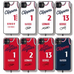 芒客 快船新球衣小卡伦纳德签名定制手机壳哈登全包镜头防摔软壳硅胶保护套莱昂纳德硬壳适用于小米14红米k80