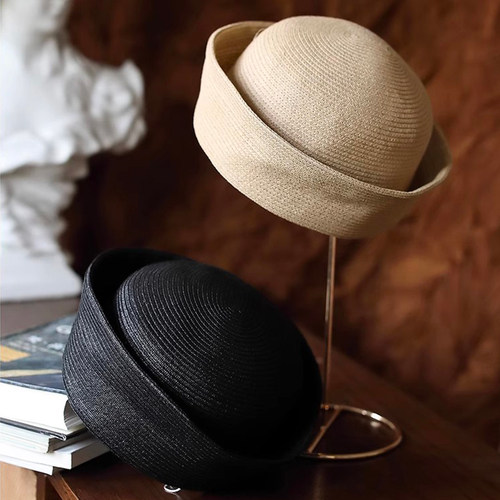 飞鱼自留原创复古钟型帽水手帽