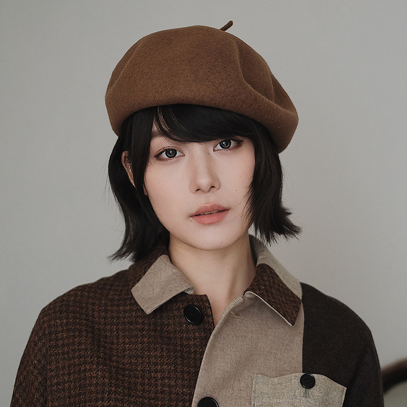 贝雷帽逛街休闲可爱男女多戴法