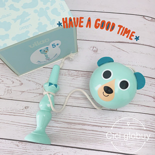 现货法国制造 vilac设计师款兰熊剑玉剑球传统接球游戏玩具5岁+