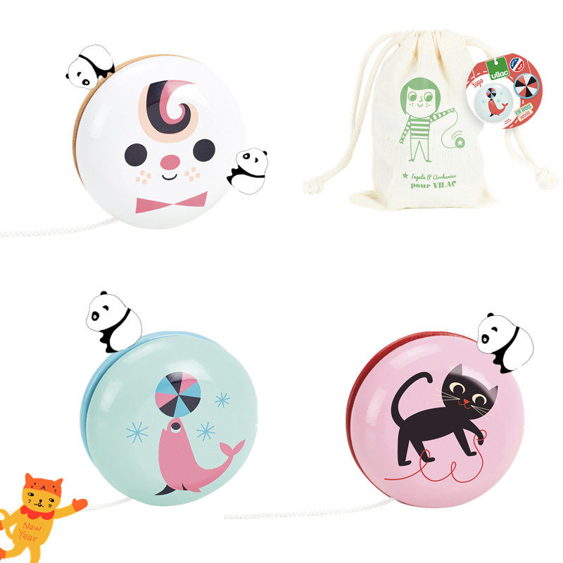 现货 vilac 儿童益智类玩具 木质悠悠球 配收纳袋