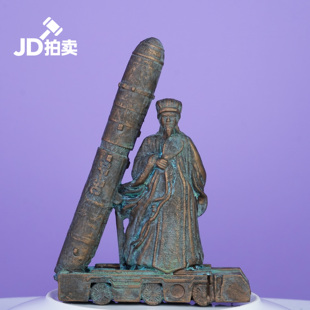 三国《孔明借东风》青铜时代搞笑潮玩青铜手办模型摆件国潮仿古
