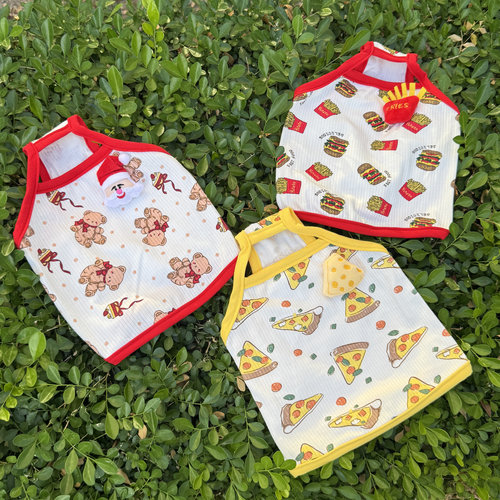 芬儿同款FairyDog私宠定制宠物猫狗衣服短款吊带家居服银渐层英短