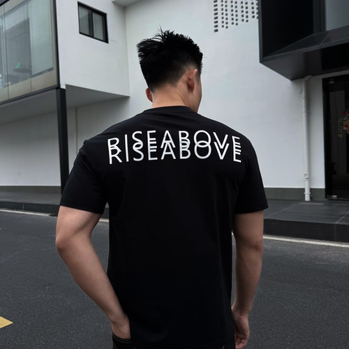 RAVX美式设计感正肩立体剪裁字母双排印花夏季索罗娜凉感短袖T恤