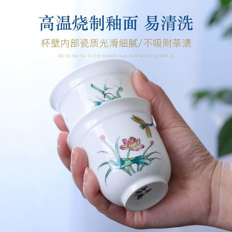 颂古今手绘粉彩螳螂捕蝉大号主人杯单杯景德镇陶瓷功夫品茗茶杯在类目 餐饮具, 茶具, 茶杯中 - 来自Buy2taobao.com提供专业的淘宝代购服务