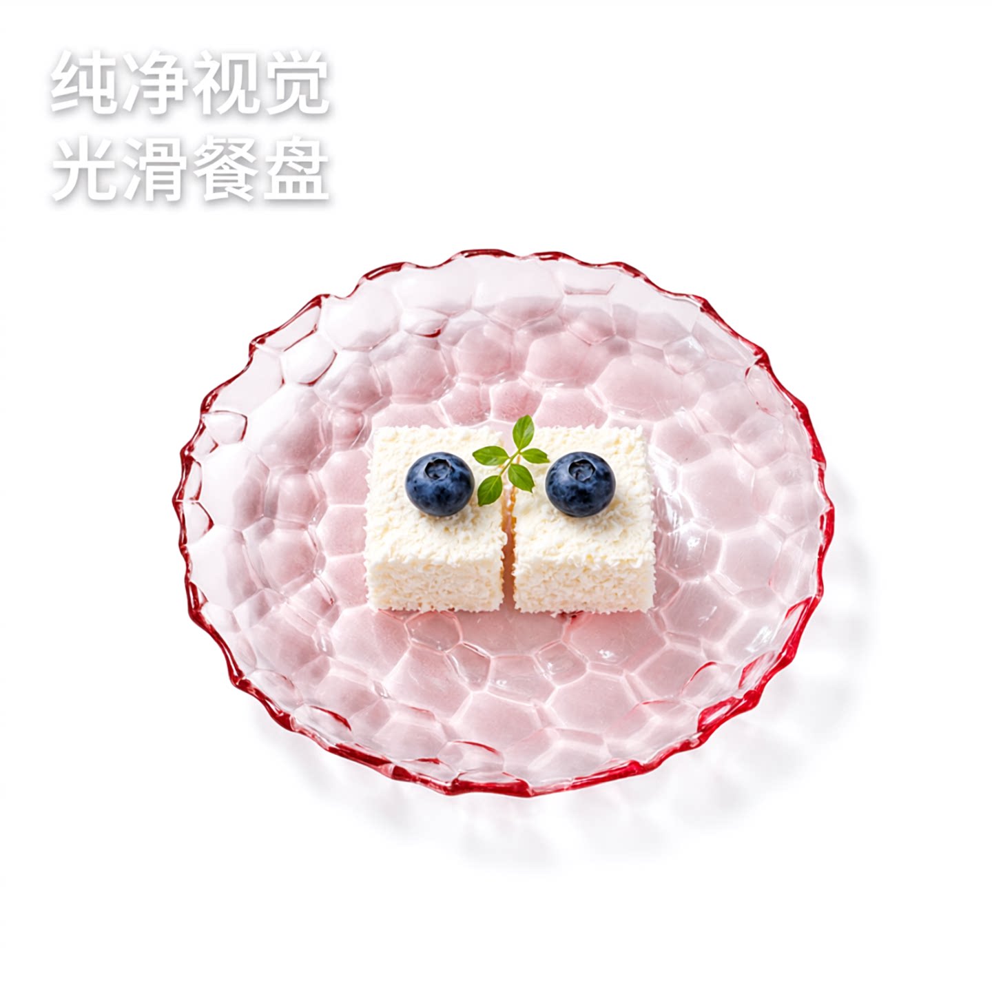 红色玻璃结婚专用糖果盘图片