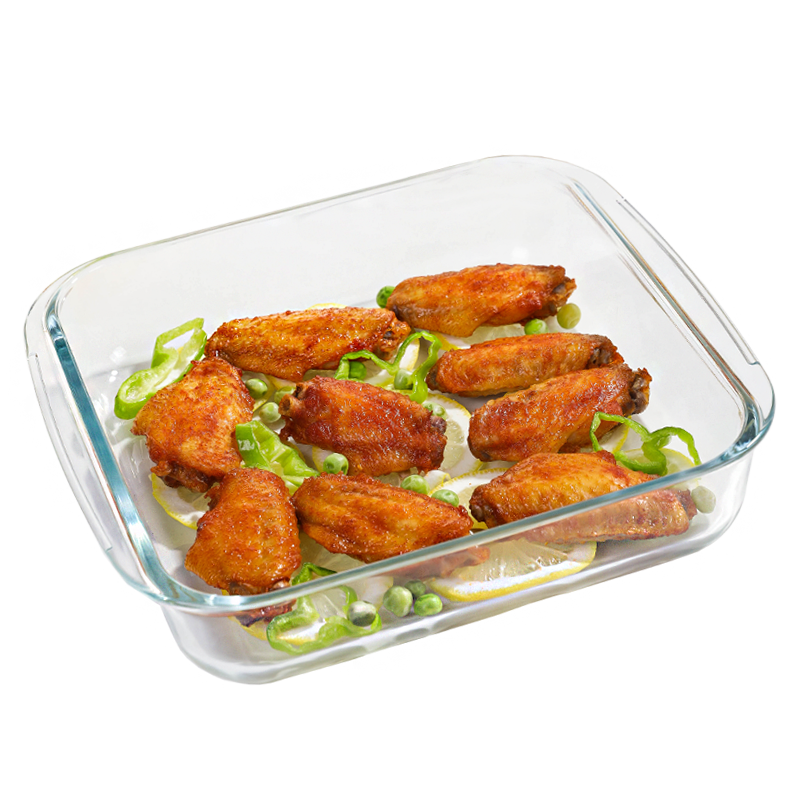 玻璃烤盘家用耐高温菜盘微波炉专用器皿方盘子可蒸鱼焗饭饺子餐盘