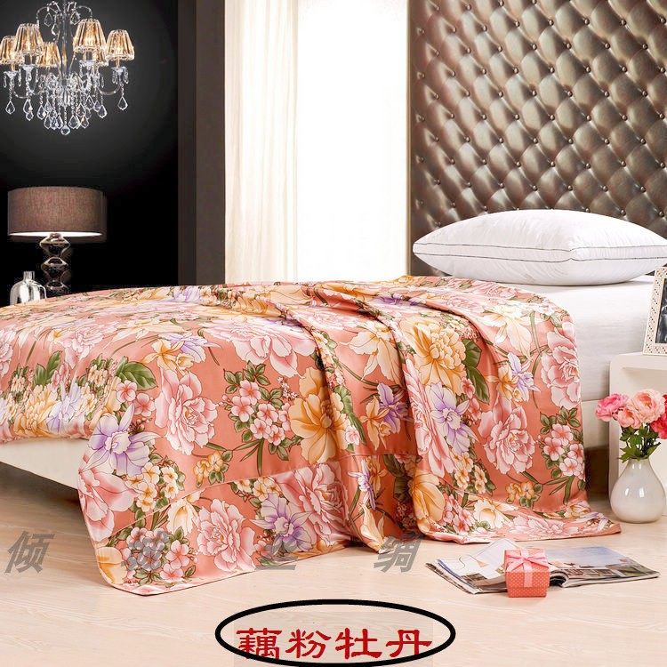 包邮正品真丝被套双面促销100桑蚕丝多色床品可做四件套 买就送