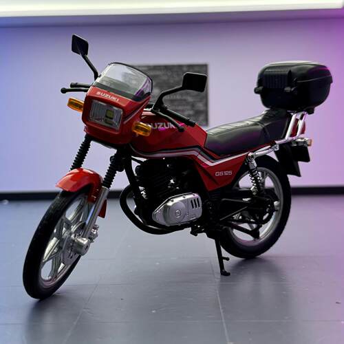 铃木合金摩托车模型声光避震车头