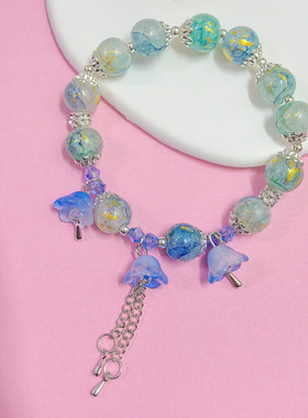 新款国潮仿银流苏手串时尚气质古