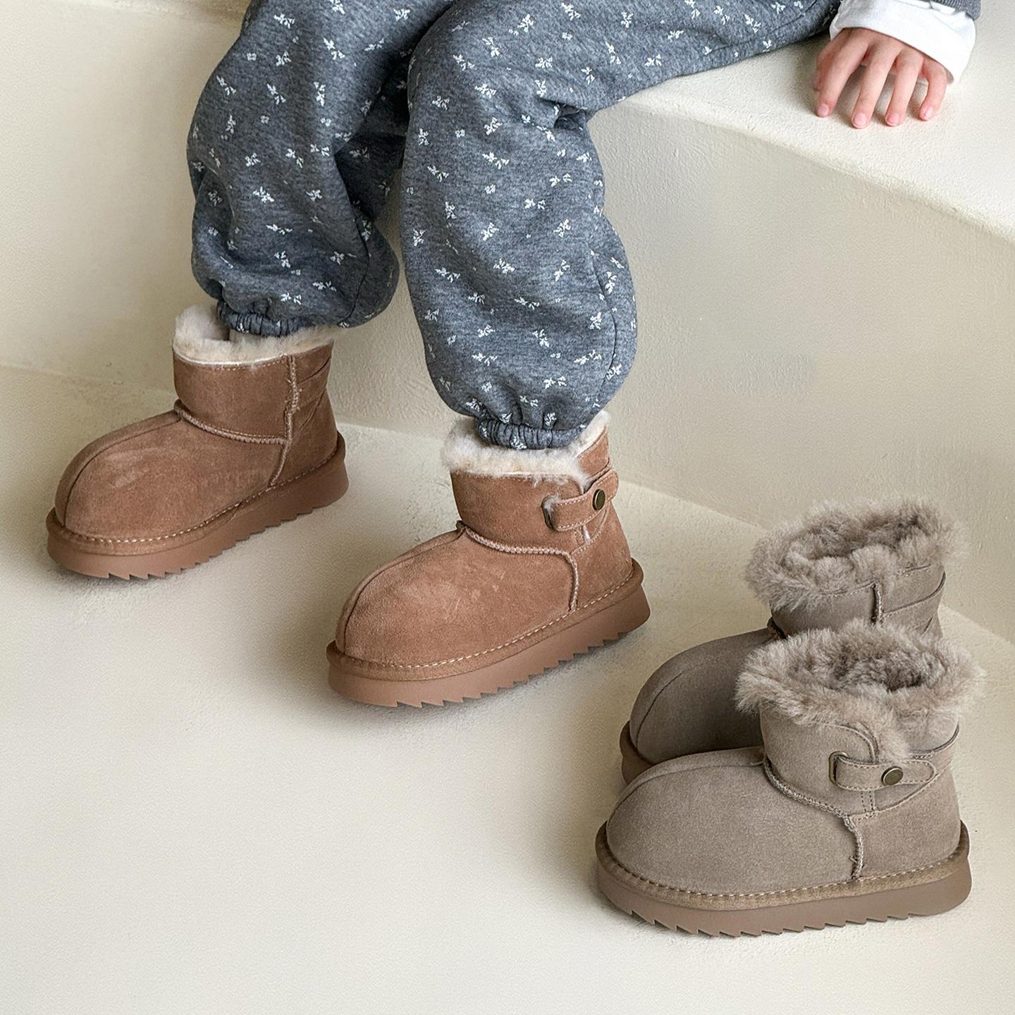 NIXIL卡皮巴拉大头儿童雪地靴