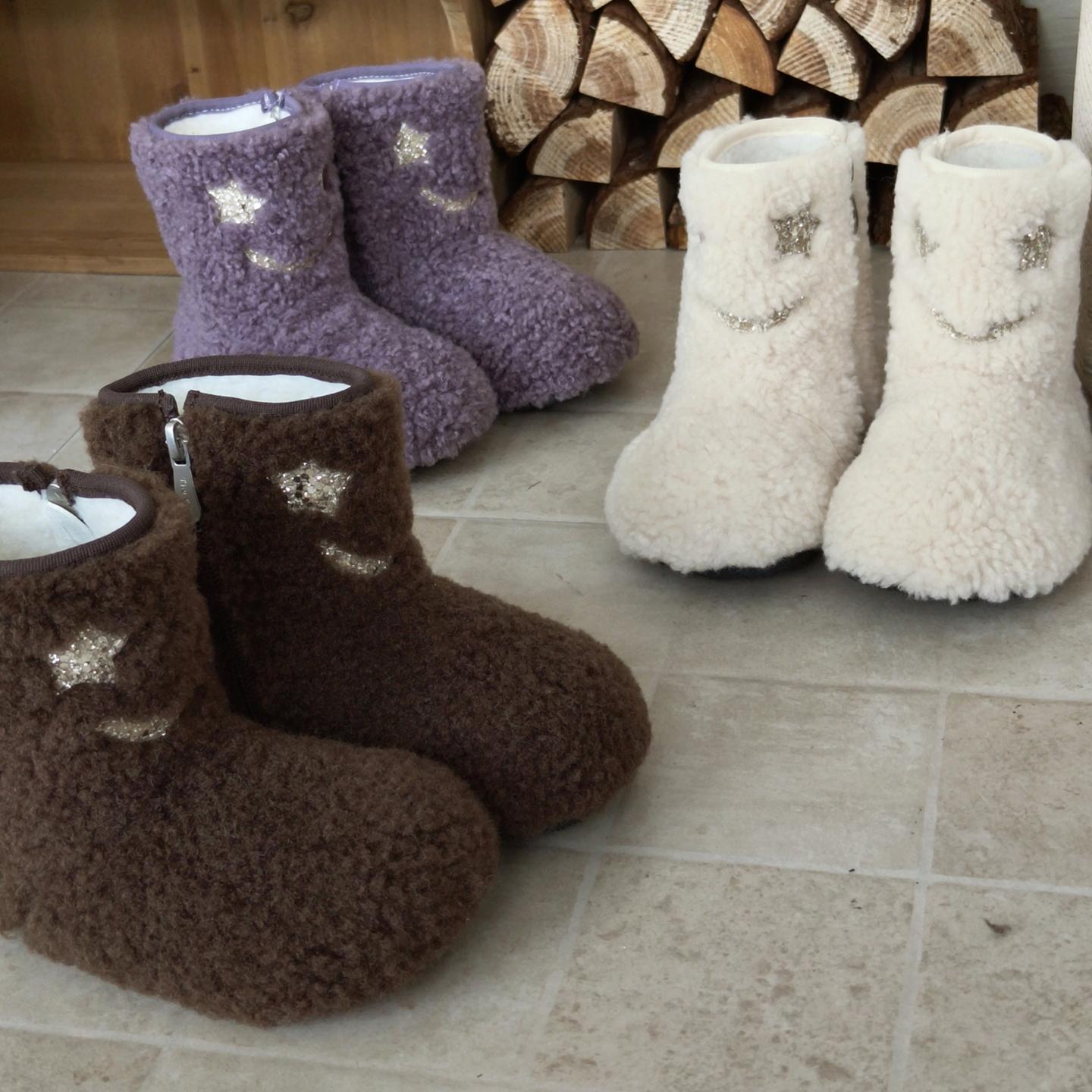 CBC明星同款毛毛靴儿童棉靴笑脸