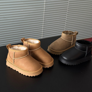 宝宝东北大棉鞋 防水抗寒儿童棉靴男女童雪地靴2025冬季 潮 经典 ASM