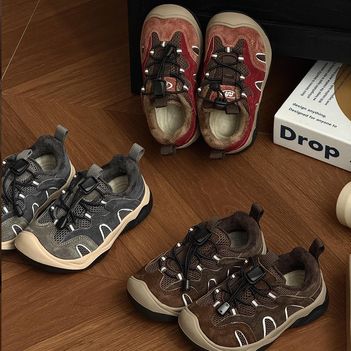 CBC韩国童鞋复古儿童加绒运动鞋