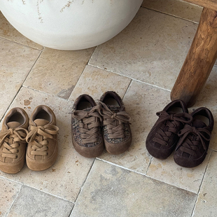 加绒二棉鞋 ASM 2025秋冬男女童休闲鞋 儿童丑萌大头面包鞋 韩国童鞋