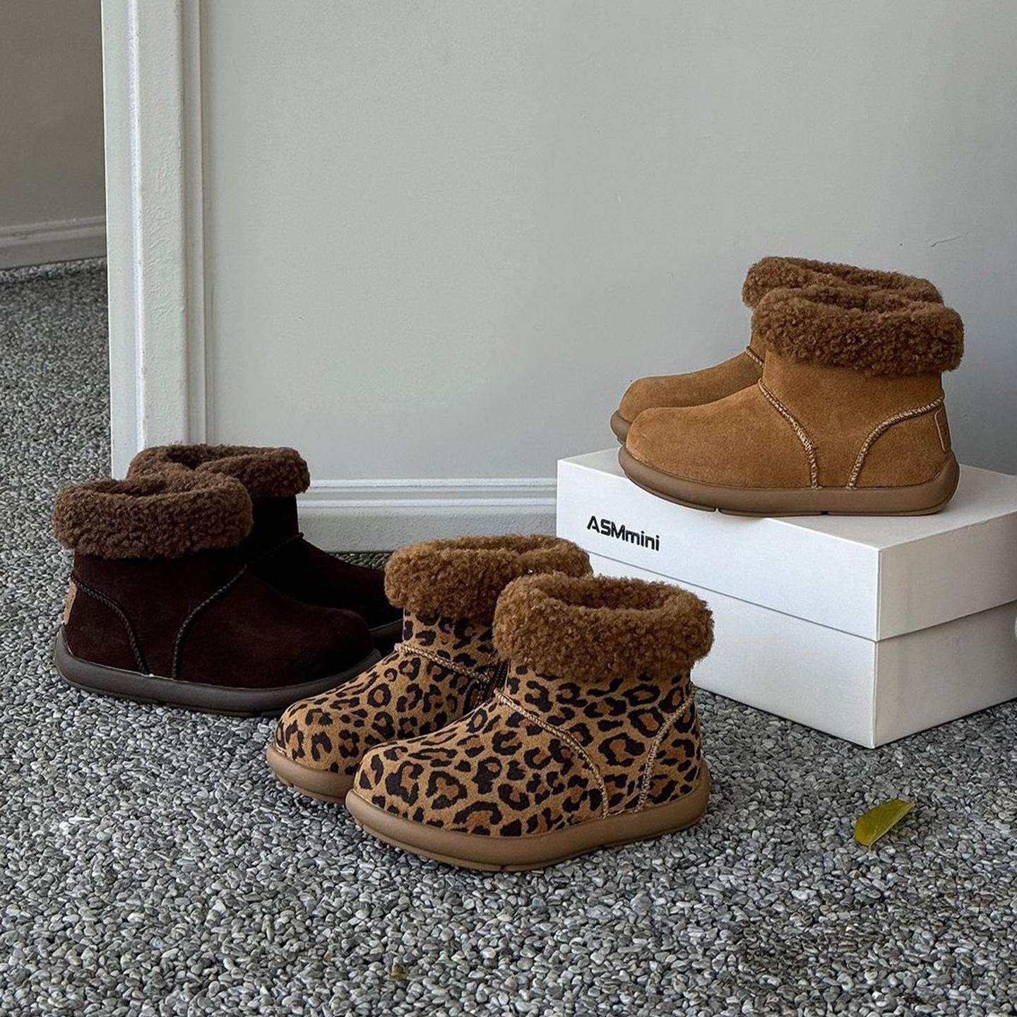 ASM儿童靴子2025新款冬加绒保暖