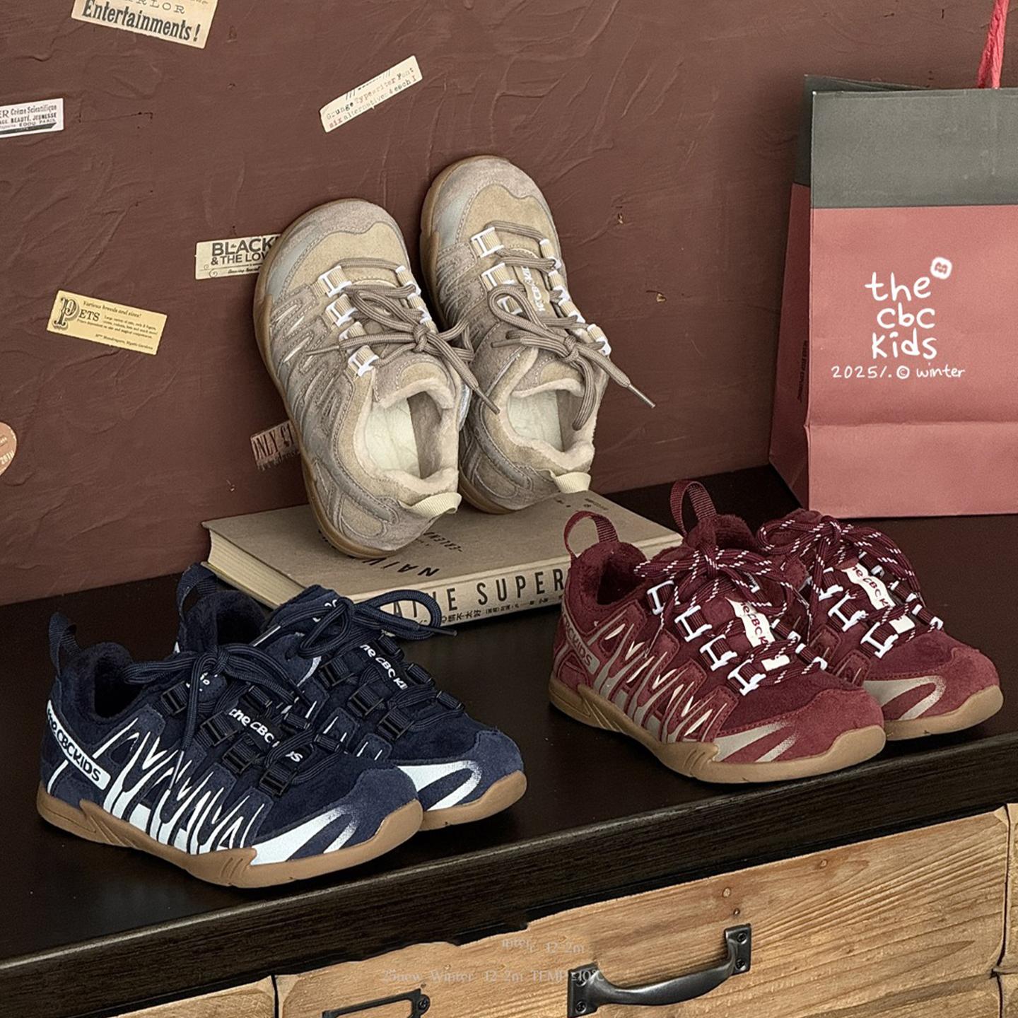 CBC儿童登山鞋男女童鞋子冬加绒