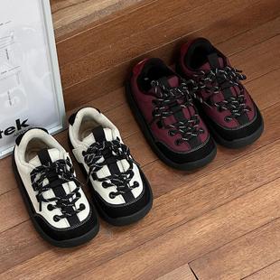 女童运动鞋 儿童面包鞋 2025冬季 男童休闲鞋 ASM 中大童加绒棉鞋 韩版