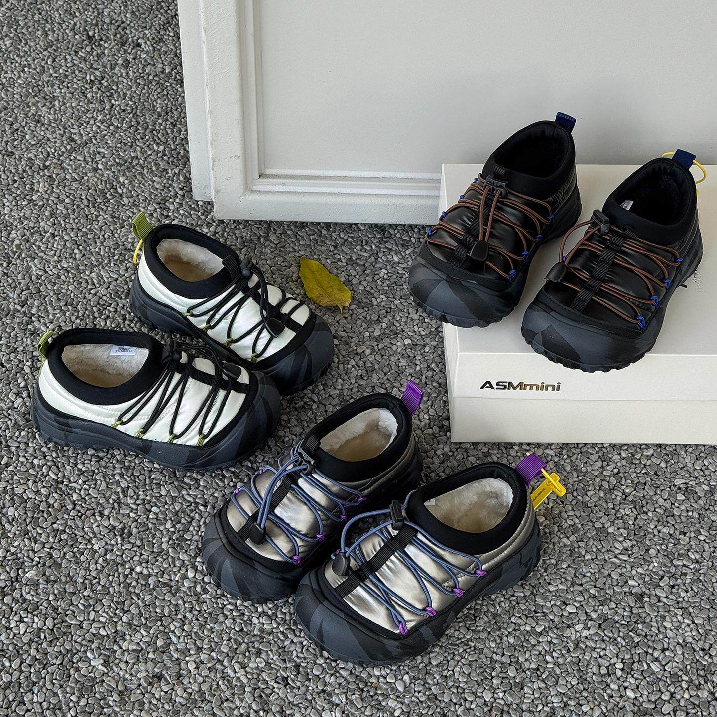 ASM儿童雪地靴女童冬鞋加绒加厚