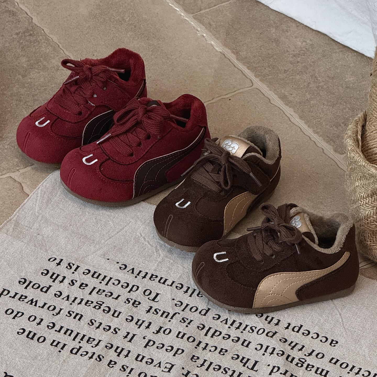 CBC儿童德训鞋2025冬季加绒棉鞋