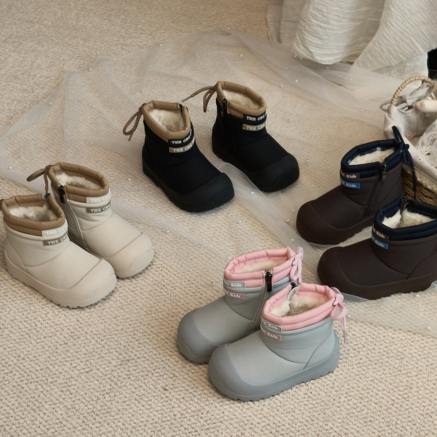 CBC儿童雪地靴2025新款冬季加厚