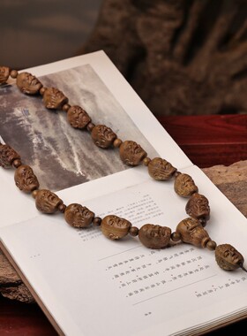 2026绿檀紫檀芭比檀十八罗汉佛珠手串手持雕刻文玩男女款车挂2.0