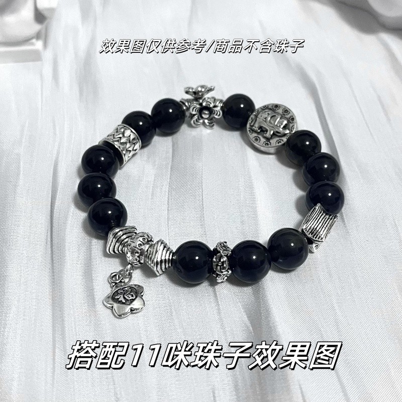 2025水晶diy配饰高保色复古风编织桶珠合金隔片时尚百搭手串隔珠