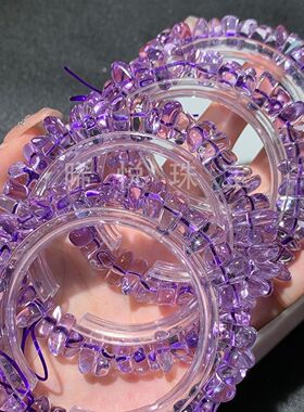 2026玻利维亚紫水晶不规则随形手串九紫离火运天空之境紫水晶原石