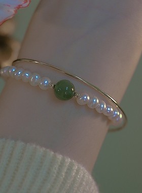 2026《青黛》猫眼石手链女ins小众设计年新款珍珠闺蜜百搭