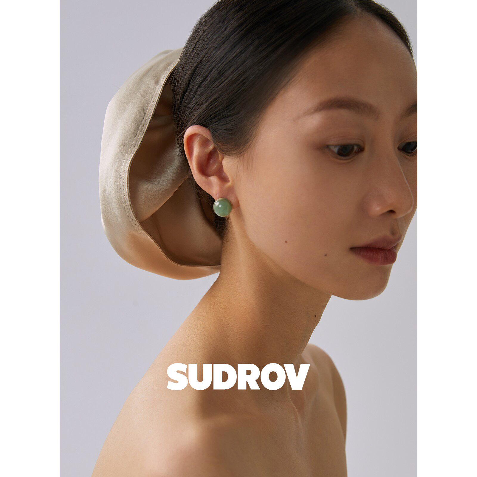 2026SUDROV素觉宝石耳钉红色耳饰复古新中式耳环女夏天蓝色耳坠高