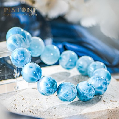 2026PLSTONE普琳丝天然水晶多米尼加海纹石拉利玛手錬手串女男礼