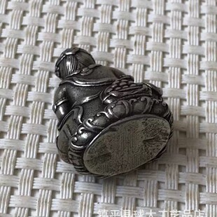 2026藏式铁佛像仿古做旧黄才神小摆件装饰工艺品迷你佛像