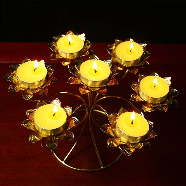 Colorful alloy Lotus Butter Base Seven Lamp supply Butter Candlestick Candle Holders Seated Buddhain the Home accessories , Candle/Candlestick , Candlestick  category - from Buy2taobao.com to provide professional Taobao agent buy service