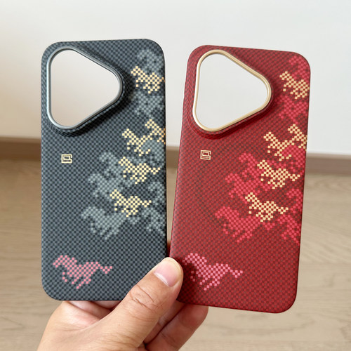 适用华为p90pro手机壳磁吸凯夫拉